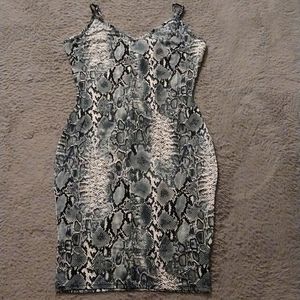 Snake print dress